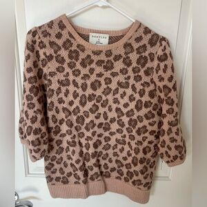 Demylee X JCrew leopard print mohair blend sweater